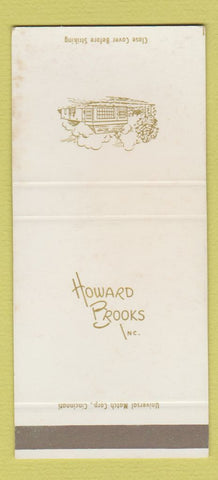 Matchbook Cover - Howard Brooks Furniture WEAR SAMPLE 30 Strike