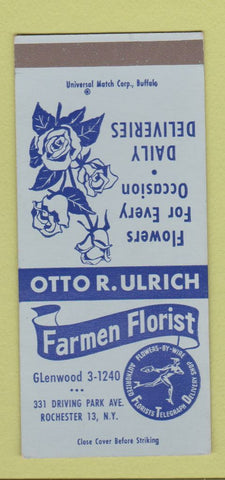 Matchbook Cover - Farmen Florist Rochester NY SAMPLE 30 Strike