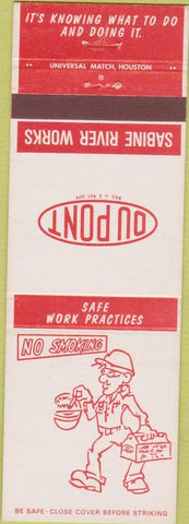 Matchbook Cover - Du Pont Sabine River Works Safety
