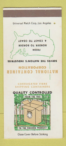Matchbook Cover - National Container Boxes Bristol PA SAMPLE 30 Strike