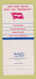 Matchbook Cover - American President Lines Cruise 30 Strike