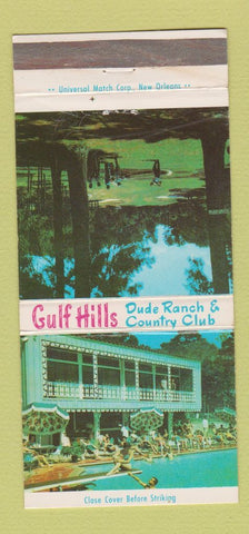 Matchbook Cover - Gulf Hills Dude Ranch Ocean Springs MS 30 Strike