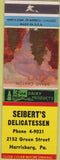 Matchbook Cover - Seibert's Deli Harrisburg PA