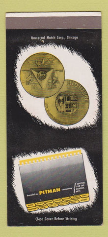 Matchbook Cover - Pitman Graphic Arts Supply Boston MA SAMPLE 30 Strike