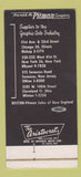 Matchbook Cover - Pitman Graphic Arts Supply Boston MA SAMPLE 30 Strike