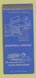 Matchbook Cover - Custom Craft Furniture Inc Hickory NC SAMPLE 30 Strike