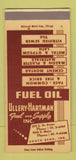 Matchbook Cover - Ullery Hartman Fuel Supply South Bend IN SAMPLE 30 Strike