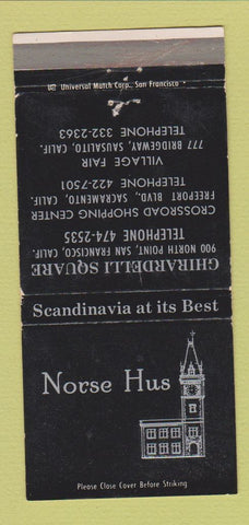 Matchbook Cover - Norse Hus Sausalito San Francisco Sacramento CA WEAR 30 Strike