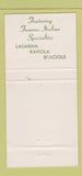 Matchbook Cover - Gaetano's Restaurant Lounge Kansas City MO WEAR 30 Strike