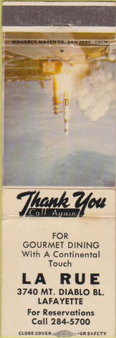Matchbook Cover - La Rue Lafayette CA