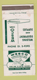 Matchbook Cover - Wesco Corp Welding Charleston WV WEAR 30 Strike