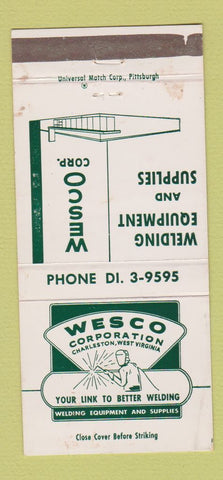 Matchbook Cover - Wesco Corp Welding Charleston WV WEAR 30 Strike
