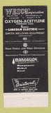 Matchbook Cover - Wesco Corp Welding Charleston WV WEAR 30 Strike