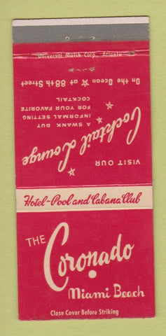 Matchbook Cover - Coronado Miami Beach FL hotel 30 Strike