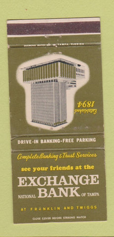 Matchbook Cover - Exchange Bank of Tampa FL WEAR 30 Strike