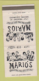 Matchbook Cover - Mario's Denver Colorado San Diego WEAR 30 Strike