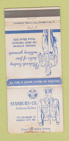 Matchbook Cover - Stanbury Military Uniform Kansas City MO WEAR 30 Strike