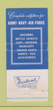 Matchbook Cover - Stanbury Military Uniform Kansas City MO WEAR 30 Strike