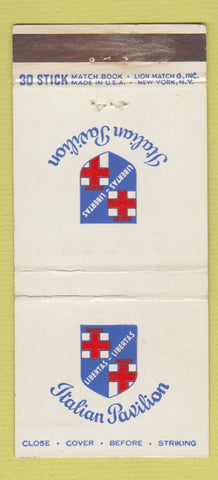 Matchbook Cover - Italian Pavilion New York City 30 Stick