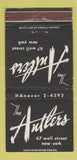 Matchbook Cover - Antlers New York City restaurant WEAR 30 Strike