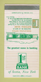 Matchbook Cover - 1st National Bank Scotia NY 30 Strike