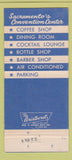 Matchbook Cover - New Senator Hotel Sacramento CA 30 Strike
