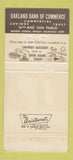 Matchbook Cover - Oakland Bank of Commerce CA 30 Strike