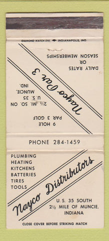 Matchbook Cover - Nayco Distributors Plumbing Heating Muncie IN 30 Strike
