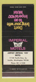 Matchbook Cover - Imperial 400 Motels Seattle WA 30 Strike