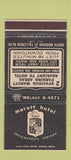 Matchbook Cover - Marott Hotel Indianapolis IN 30 Strike