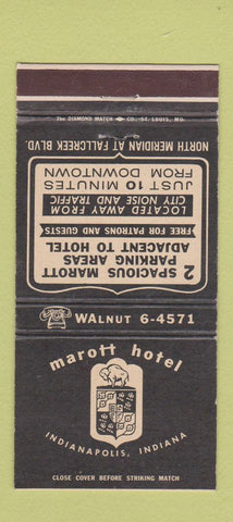 Matchbook Cover - Marott Hotel Indianapolis IN 30 Strike