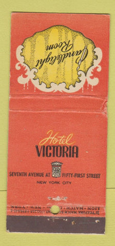 Matchbook Cover - Hotel Victoria New York City WEAR 21 Strike Feature