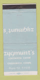 Matchbook Cover - Zygmunt's Restaurant Greenwich CT 30 Strike