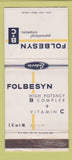 Matchbook Cover - Lederle Folbesyn Vitamins WEAR 30 Strike