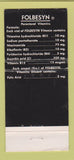 Matchbook Cover - Lederle Folbesyn Vitamins WEAR 30 Strike