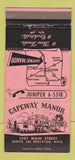 Matchbook Cover - Capeway Manor Brockton MA 30 Strike