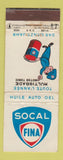 Matchbook Cover - Fina oil gas Switzerland WEAR