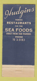 Matchbook Cover - Hudgins Seafood Restaurant West Palm Beach FL 30 Stick