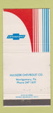 Matchbook Cover - Hulsizer Chevrolet Montgomery PA 30 Strike