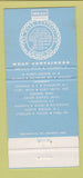 Matchbook Cover - Mead Containers Cincinnati OH 30 Strike
