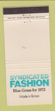 Matchbook Cover - Syndicated Fashion Clothes UK England 30 Strike