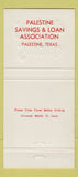 Matchbook Cover - Palestine Savings Loan TX Christmas 30 Strike
