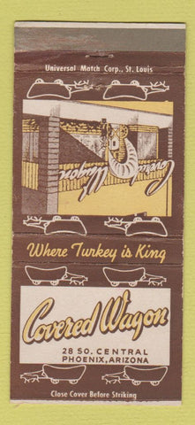 Matchbook Cover - Covered Wagon Restaurant Phoenix AZ 30 Strike