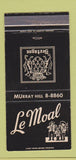 Matchbook Cover - Le Moal French Restaurant New York City 30 Strike