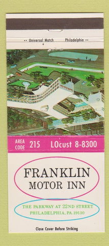 Matchbook Cover - Franklin Motor Inn Philadelphia PA 30 Strike