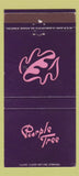 Matchbook Cover - Purple Tree Lounges Manger Hotels WEAR 30 Strike