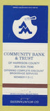 Matchbook Cover - West Virginia Mountaineers Football 1987 schedule 30 Strike