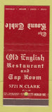 Matchbook Cover - Round Table Old English Restaurant Chicago IL 30 Stick