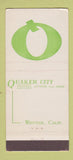 Matchbook Cover - Quaker City Savings Loan Whittier CA 30 Stick