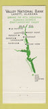 Matchbook Cover - Valley National Bank Lanett AL 30 Stick